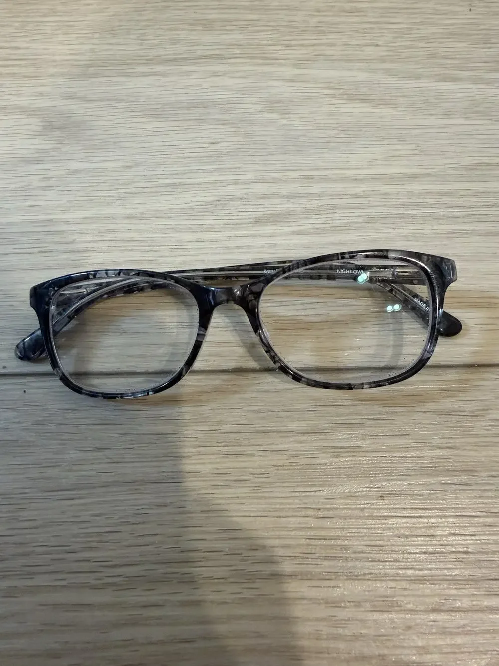 Karen Kane Petites NIGHT OWL Eyeglasses Black Pattern / Clear 49-16-135 Full Rim